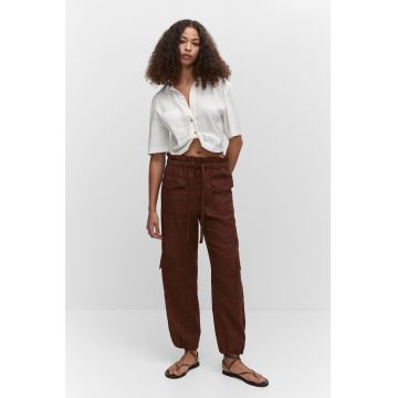 Camasa crop din amestec de in Bob