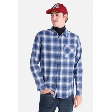 Camasa in carouri cu buzunar pe piept Camasa in carouri cu buzunar pe piept