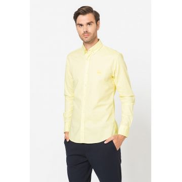 Camasa slim fit cu guler fixat cu nasturi Mabsoot