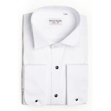 Camasa slim fit din bumbac cu guler ascutit