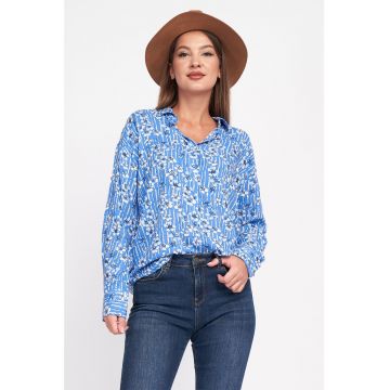 Camasa vaporoasa cu model floral