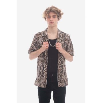 KSUBI cămașă Zoo Resort barbati, culoarea bej, relaxed MPS23SH004-beige