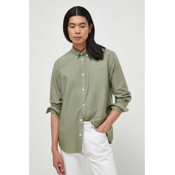 Les Deux camasa barbati, culoarea turcoaz, cu guler button-down, regular