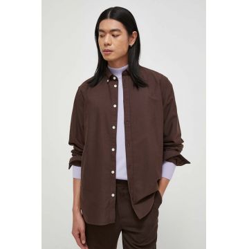 Les Deux camasa barbati, culoarea turcoaz, cu guler button-down, regular