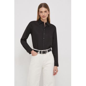 Pepe Jeans camasa ANETTE femei, culoarea negru, cu guler clasic, regular