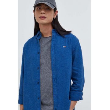 Tommy Jeans camasa din bumbac barbati, cu guler button-down, regular