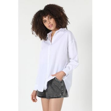 Camasa relaxed fit cu maneci cazute Camasa relaxed fit cu maneci cazute