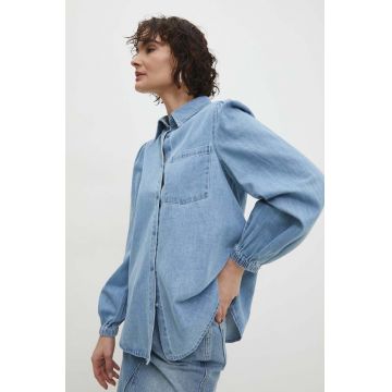 Answear Lab camasa jeans femei, cu guler stand-up, regular