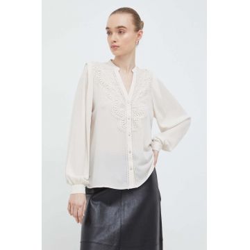 Bruuns Bazaar camasa femei, culoarea bej, regular
