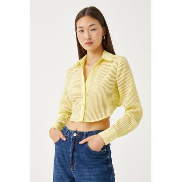 Camasa crop cu dungi