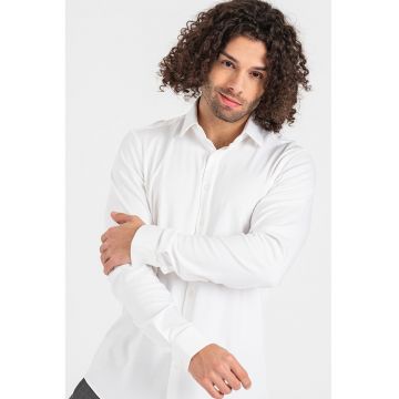 Camasa din bumbac cu model uni