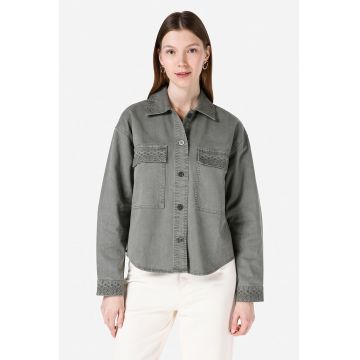 Camasa din denim cu buzunare pe piept Camasa din denim cu buzunare pe piept