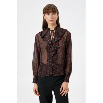 Camasa din sifon cu model floral