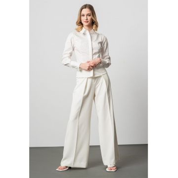 Camasa slim fit cu aplicatii cu strasuri