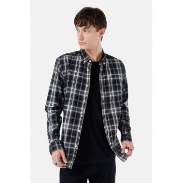 Camasa slim fit cu model in carouri Camasa slim fit cu model in carouri