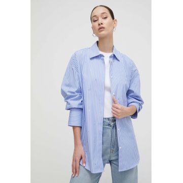 MSGM cămașă din bumbac femei, cu guler clasic, relaxed 3641MDE18X.247104