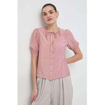 Silvian Heach camasa femei, culoarea roz, regular