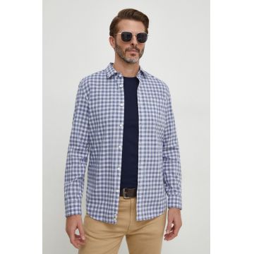 United Colors of Benetton camasa din bumbac barbati, cu guler clasic, slim