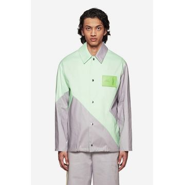A-COLD-WALL* cămașă din bumbac culoarea verde ACWMO096A.-GREY/GREEN
