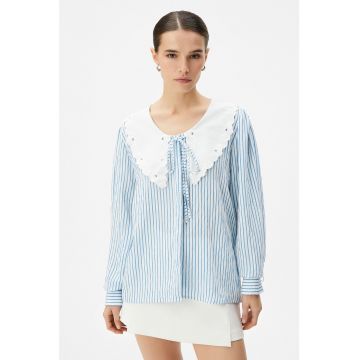 Camasa cu guler marinaresc - Alb/Albastru deschis