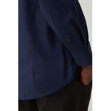 Camasa slim fit cu model uni
