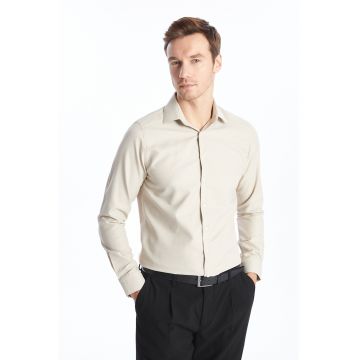 Camasa slim fit din amestec de bumbac