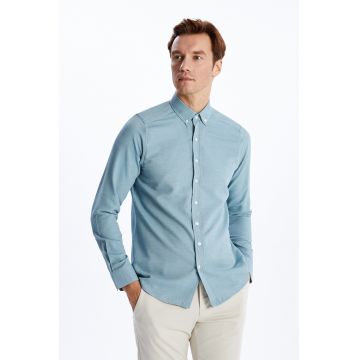 Camasa slim fit din amestec de bumbac