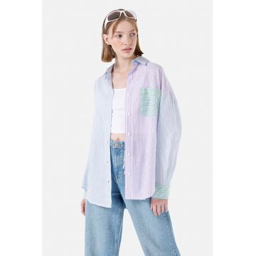 Camasa supradimensionata cu dungi Camasa supradimensionata cu dungi