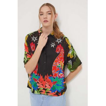 Desigual camasa femei, cu guler clasic, relaxed