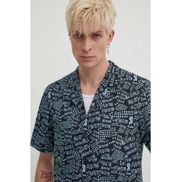 KSUBI cămașă heroism ss shirt bărbați, culoarea negru, regular, MPS24SH013