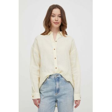 Barbour camasa de in culoarea bej, cu guler clasic, relaxed