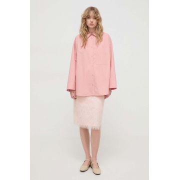 By Malene Birger camasa din bumbac femei, culoarea roz, cu guler clasic, relaxed