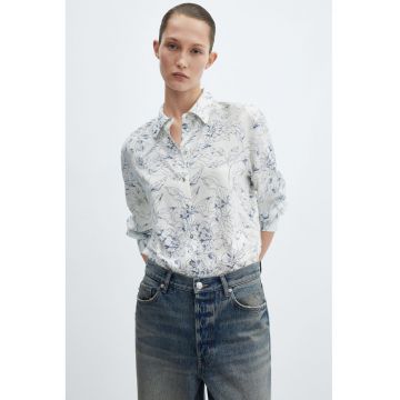Camasa de viscoza cu model floral Urban