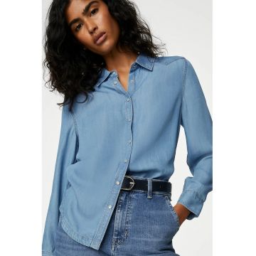 Camasa din lyocell cu aspect de denim