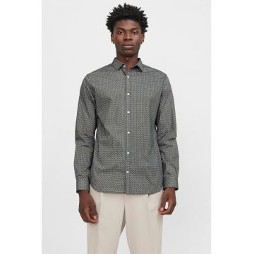 Camasa slim fit din amestec de bumbac organic