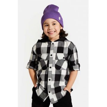 Coccodrillo camasa de bumbac pentru copii culoarea negru