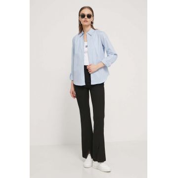 HUGO cămașă femei, culoarea alb, cu guler clasic, regular 50496339