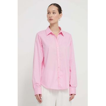 HUGO cămașă femei, culoarea alb, cu guler clasic, regular 50496339