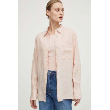 Marc O'Polo camasa de in culoarea roz, cu guler clasic, relaxed