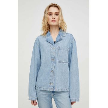 Marc O'Polo camasa jeans femei, cu guler clasic, relaxed