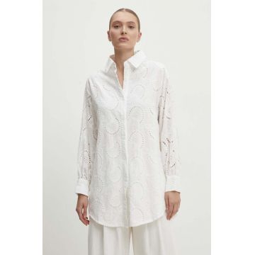 Answear Lab camasa femei, culoarea alb, cu guler clasic, relaxed