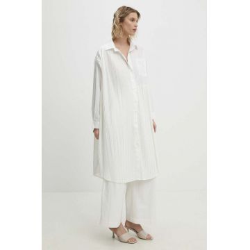 Answear Lab camasa femei, culoarea alb, cu guler clasic, relaxed