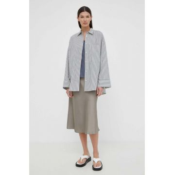 By Malene Birger camasa din bumbac femei, culoarea albastru marin, cu guler clasic, relaxed