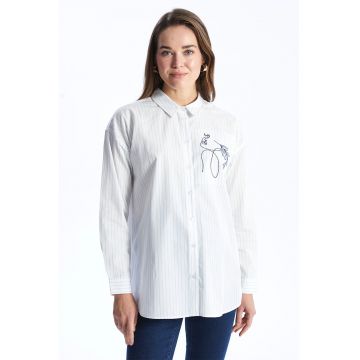 Camasa cu broderii pentru gravide