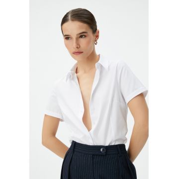 Camasa slim fit cu maneci scurte