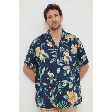 Levi's camasa barbati, culoarea albastru marin, relaxed