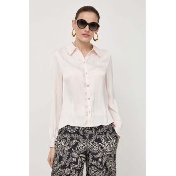 Morgan camasa femei, culoarea bej, cu guler clasic, regular