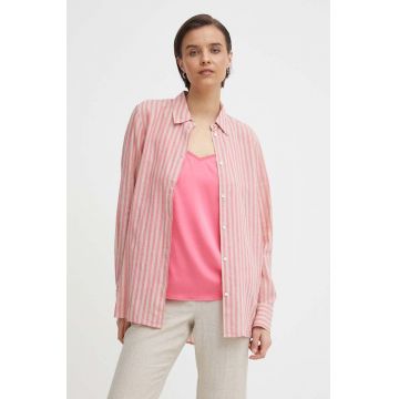 Mos Mosh camasa de in culoarea roz, cu guler clasic, regular