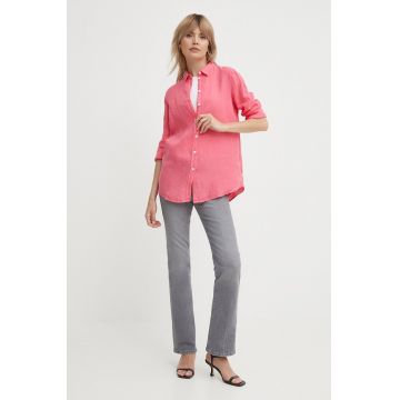 Mos Mosh camasa de in culoarea roz, cu guler clasic, regular