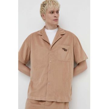 On Vacation camasa Corduroy barbati, culoarea bej, relaxed, OVC SH11